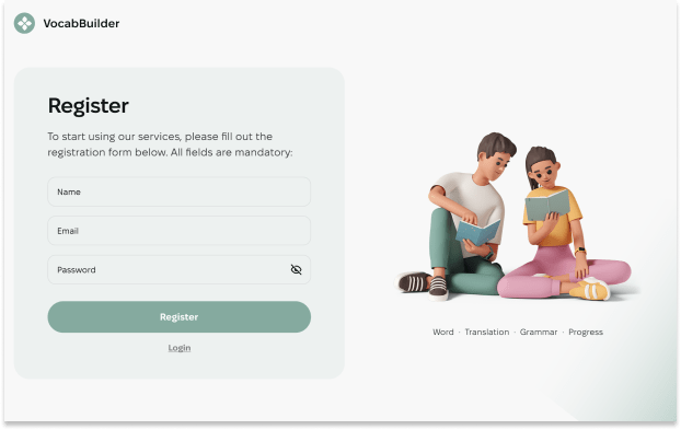 a form for registration